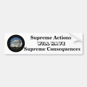 Adesivo Para Carro Ações Supremas TÊM Consequências Supremas