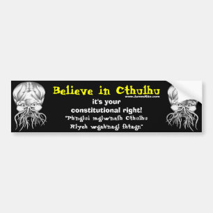 Adesivo Para Carro Acredite em Cthulhu