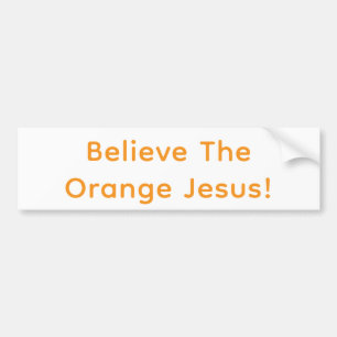 Adesivo Para Carro Acredite no Jesus Laranja! Hankamer Artjunkhaus Fu