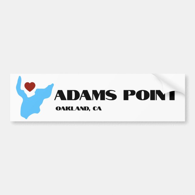 Adesivo Para Carro Adams Point / Lake Merritt Bumper Sticker (Frente)
