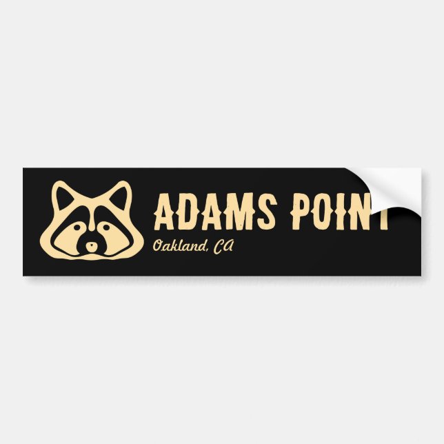 Adesivo Para Carro Adams Point Raccoon Bumper Sticker (Frente)