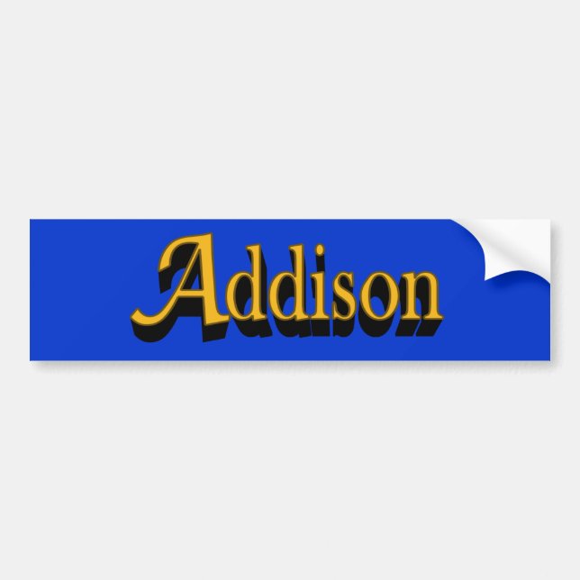 Adesivo Para Carro Addison Bumper Sticker (Frente)