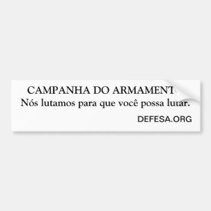 Adesivo Para Carro Adesivo carro Campanha do Armamento