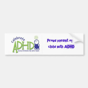 Adesivo Para Carro adhd, pai orgulhoso de uma criança com ADHD