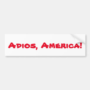 Adesivo Para Carro "Adios, autocolante no vidro traseiro de América"