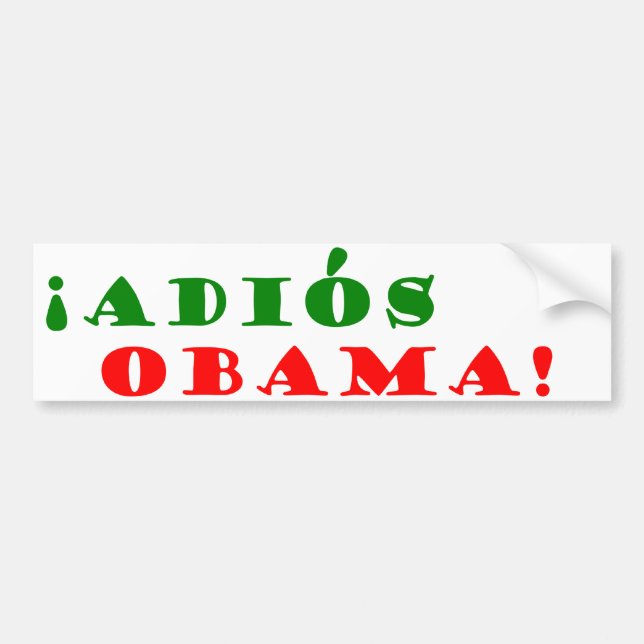 Adesivo Para Carro ! Adios, Obama! (Frente)