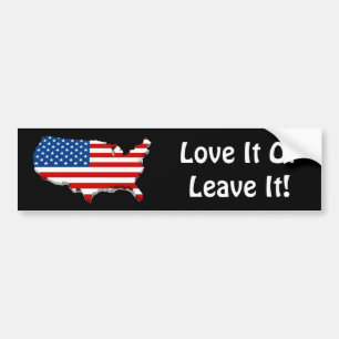 Adesivo Para Carro Adoro a América Bumper Sticker