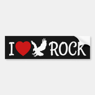 Adesivo Para Carro Adoro Águia Rock California Red Heart