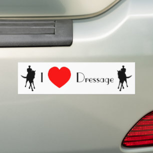 Adesivo Para Carro Adoro Cavalo De Dressage E Cavaleiro