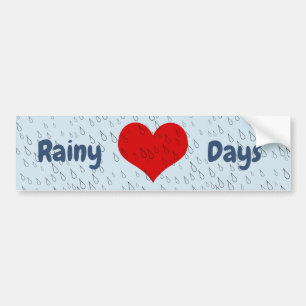 Adesivo Para Carro Adoro Dias de Chuva