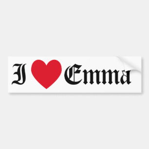 Adesivo Para Carro Adoro Emma Bumper Sticker