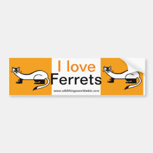 Adesivo Para Carro Adoro FERRETS-Wildlife Warrior.
