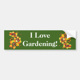 Adesivo Para Carro Adoro jardinagem - Flores exóticas