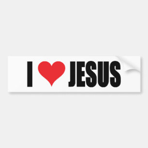 Adesivo Para Carro Adoro Jesus Bumper Sticker