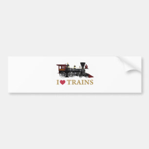 Adesivo Para Carro Adoro Trens