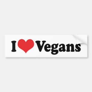 Adesivo Para Carro Adoro Vegans Bumper Sticker