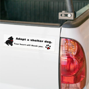 Adesivo Para Carro Adote um design do cão do abrigo