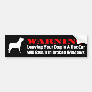 Adesivo Para Carro Advertir deixando o cão no carro Windows será