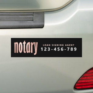Adesivo Para Carro Agente de Empréstimo Notário Dourado do Elegant Ro
