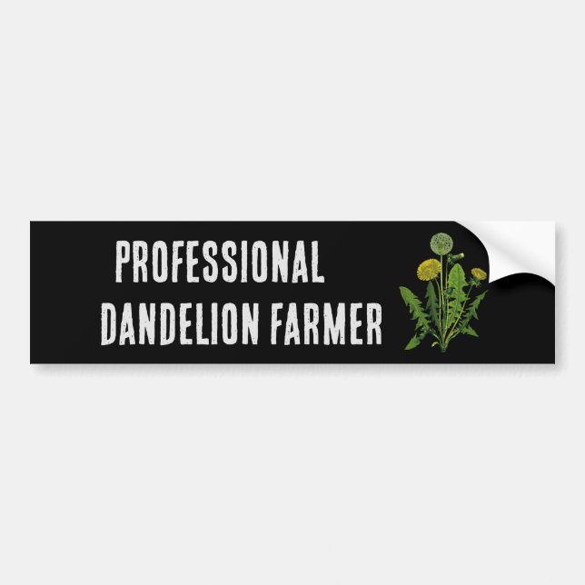 Adesivo Para Carro Agricultor de Dandelion Profissional (Frente)