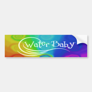 Adesivo Para Carro Água Bebê Rainbow Bumpersticker