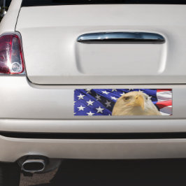 Adesivo Para Carro Águia Bald Americana e Bandeira