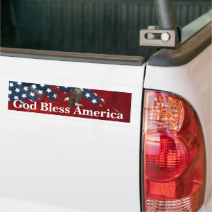 Adesivo Para Carro Águia-careca na Bandeira Americana Abstrata