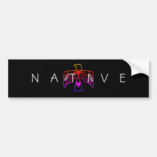 Adesivo Para Carro Águia Fluorescente Anishinaabe Nativa Americana