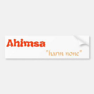 Adesivo Para Carro Ahimsa, "dano nenhuns "