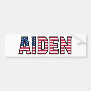 Adesivo Para Carro Aiden Nome Primeiro Nome USA Adesivo Sticker Carro