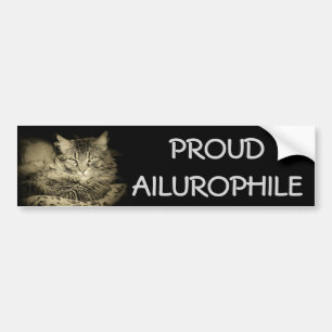 Adesivo Para Carro Ailurophile orgulhoso (amante do gato)