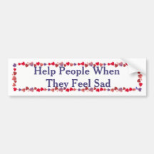 Ajude pessoas quando sentem tristes/etiqueta/ímã