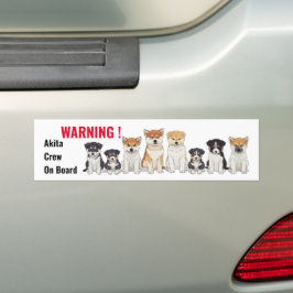 Adesivo Para Carro Akita Crew No Conselho Funny Akita Proprietário