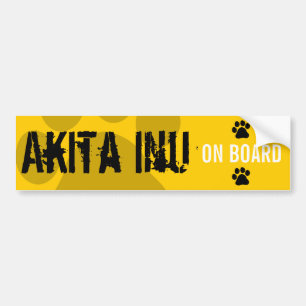 Adesivo Para Carro Akita Inu a bordo