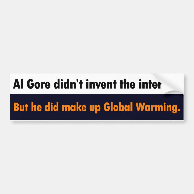 Adesivo Para Carro Al Gore não inventou o autocolante no vidro (Frente)