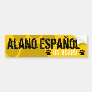 Adesivo Para Carro Alano Español a bordo