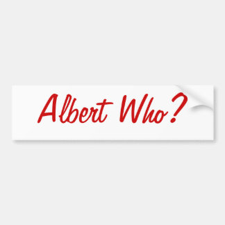 Adesivo Para Carro Albert quem? Autocolante no vidro traseiro de St