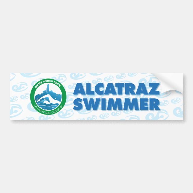 Adesivo Para Carro Alcatraz Swimmer Bumper Sticker (Frente)