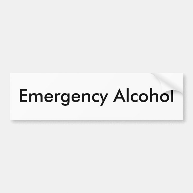 Adesivo Para Carro Álcool da emergência (Frente)
