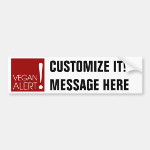 Adesivo Para Carro Alerta do Vegan! Autocolante no vidro traseiro