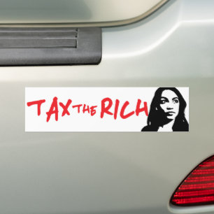 Adesivo Para Carro Alexandria Ocasio-Cortez AOC Tax The Rich