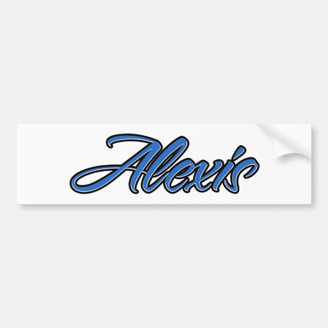 Adesivo Para Carro Alexis Name blue Aufkleber Sticker Autoaufkleber (Frente)