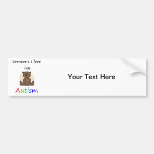 Adesivo Para Carro Alguém amor de I está com o autismo (o urso do
