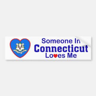 Adesivo Para Carro Alguém em Connecticut ama-me