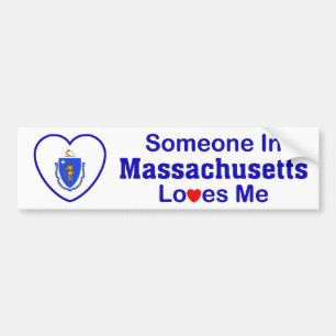Adesivo Para Carro Alguém em Massachusetts ama-me