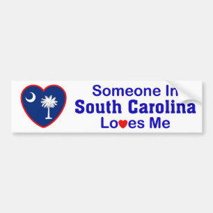 Adesivo Para Carro Alguém em South Carolina ama-me