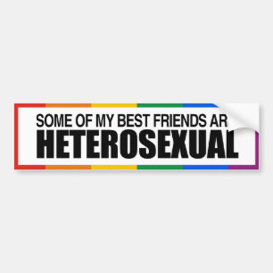 ADESIVO PARA CARRO ALGUNS DOS MEUS MELHORES AMIGOS SÃO HETEROSEXUAIS