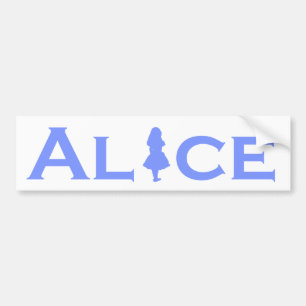 Adesivo Para Carro Alice no azul do país das maravilhas