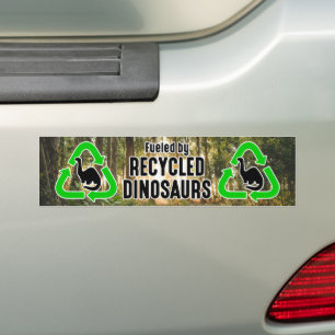 Adesivo Para Carro Alimentados por dinossauros Reciclados