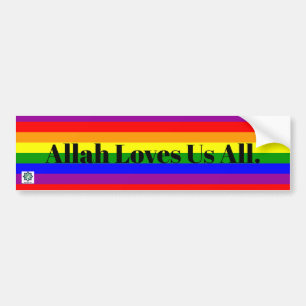 Adesivo Para Carro Allah ama-nos todos - autocolante no vidro